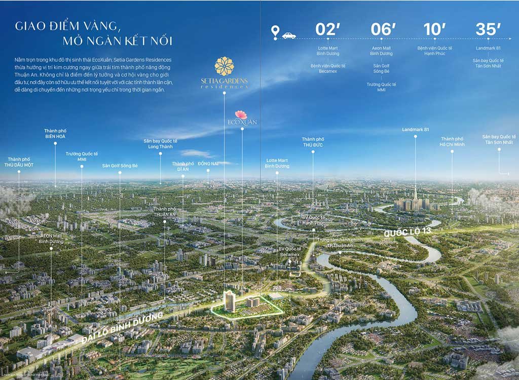 Vị trí dự án nằm trong khu đô thị EcoXuan Thuận An