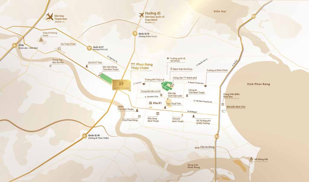 Bản đồ vị trí dự án MK Central City Ninh Thuận