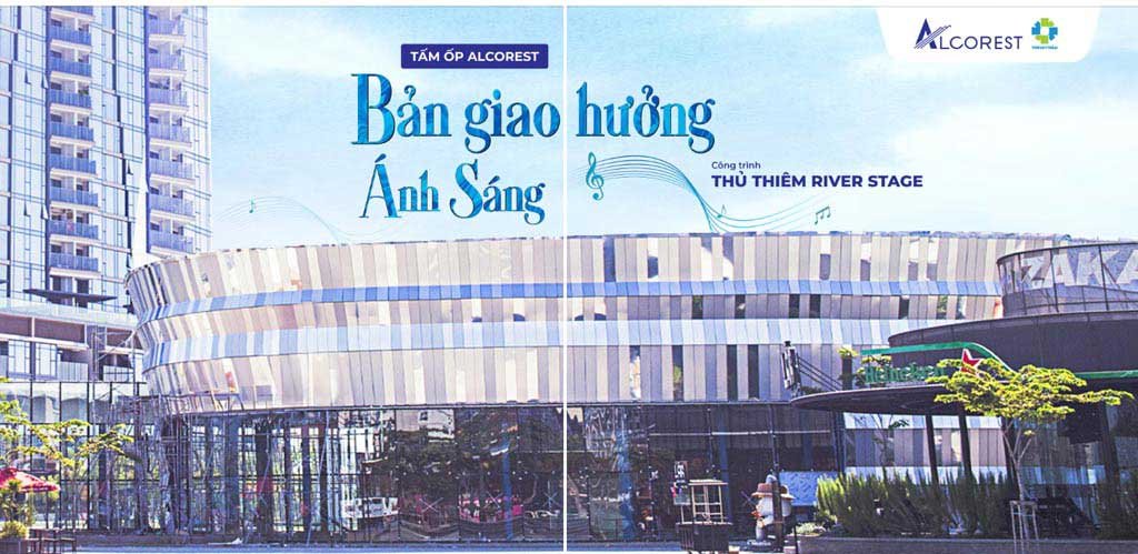 Hình phối cảnh công trình Thủ Thiêm River Stage sau khi hoàn thành