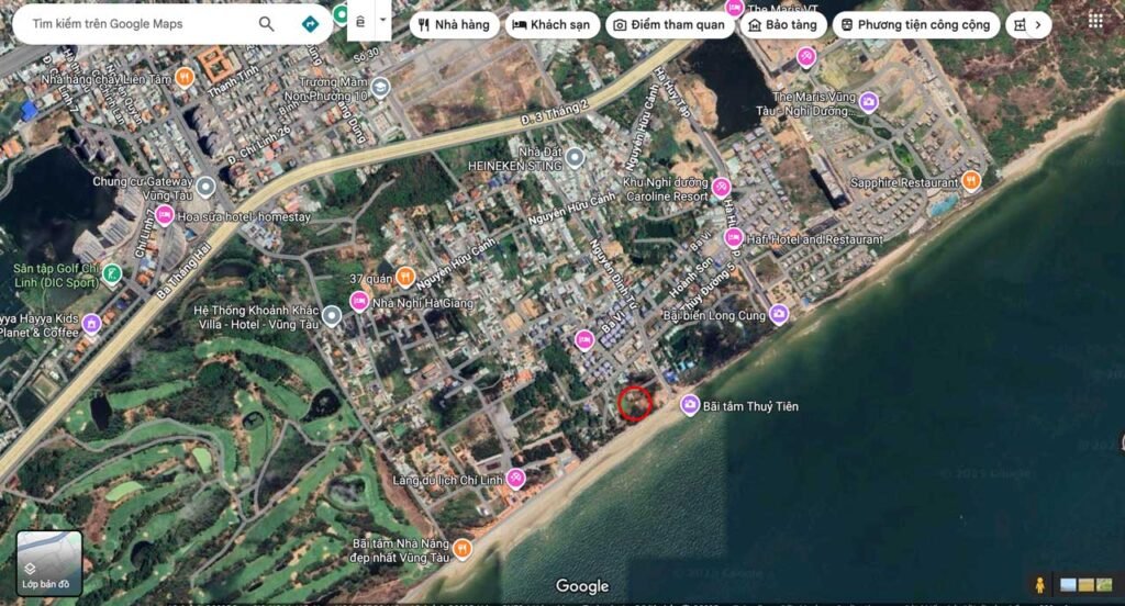 Bản đồ vị trí dự án Solina Vũng Tàu trên google maps