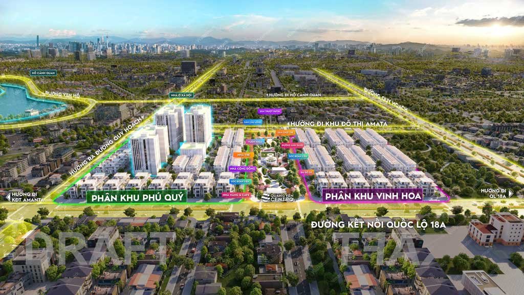Mặt bằng phân khu dự án Quảng Yên Centro