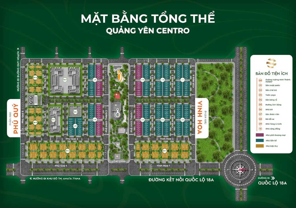 Mặt bằng tổng thể Quảng Yên Centro