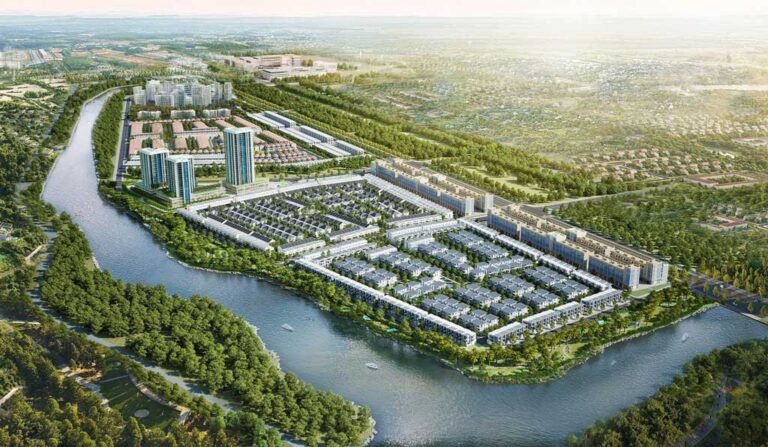 Hình phối cảnh dự án nhà phố và biệt thự The Oasis Riverside phường Thới Hoà Tp.HCM