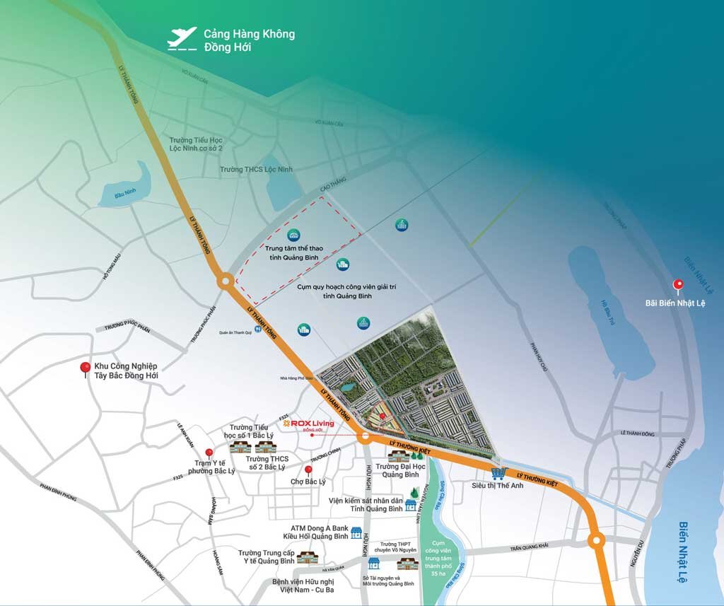 Bản đồ vị trí dự án ROX Living Đồng Hới