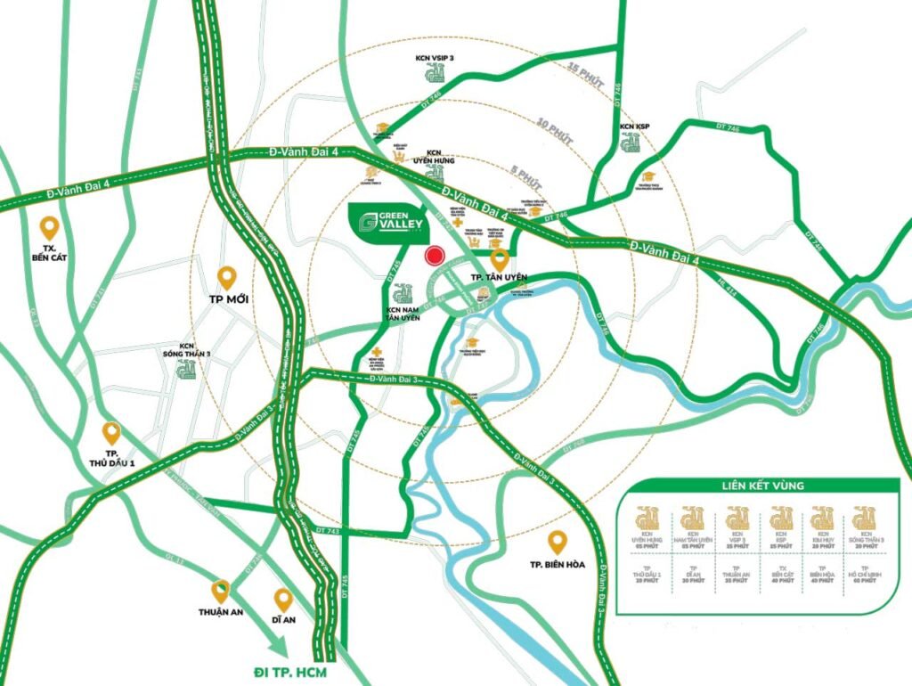 Bản đồ vị trí Green Valley City Bình Dương