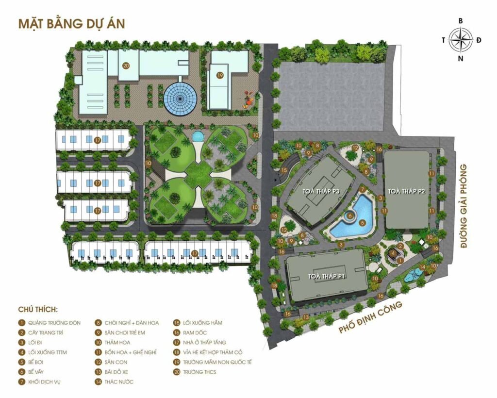 Mặt bằng tiện ích của dự án