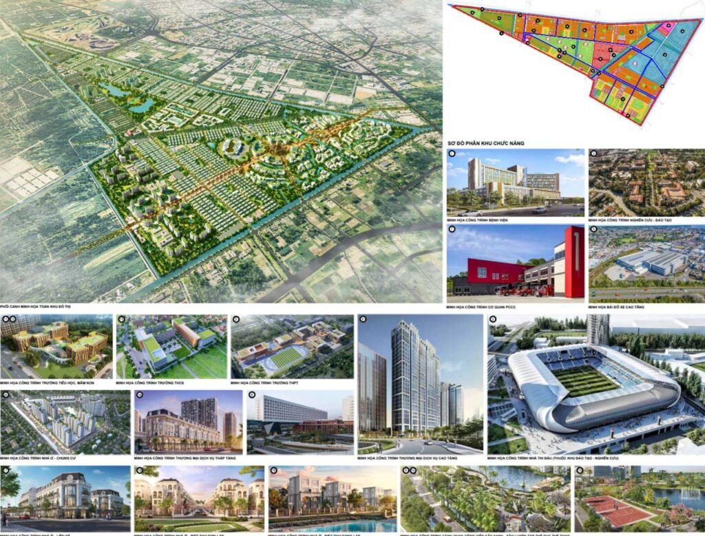 Hình phối cảnh các công trình tiện ích trong dự án