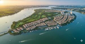 Hình ảnh minh hoạ dự án biệt thự đảo Elyse Island do AI tạo