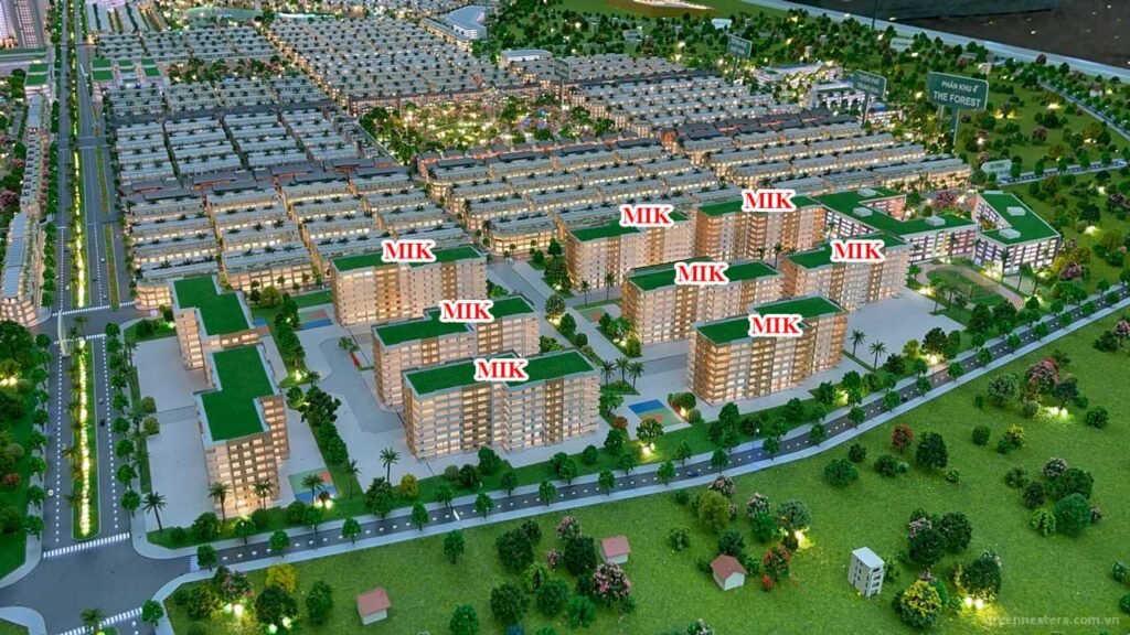 Sa bàn 8 toà tháp căn hộ của MIK Group tại khu đô thị Vinhomes Green City