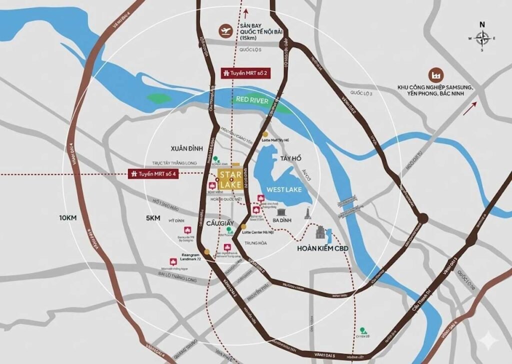 Bản đồ vị trí dự án tại trung tâm Hanoi