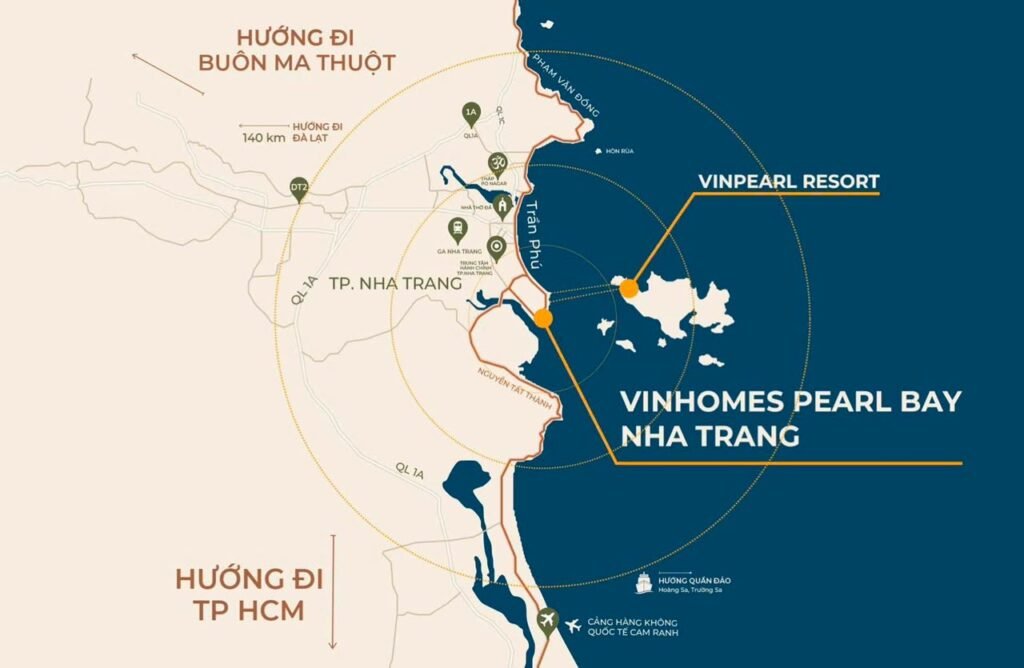 Vị trí dự án Vinhomes Pearl Bay tại Nha Trang