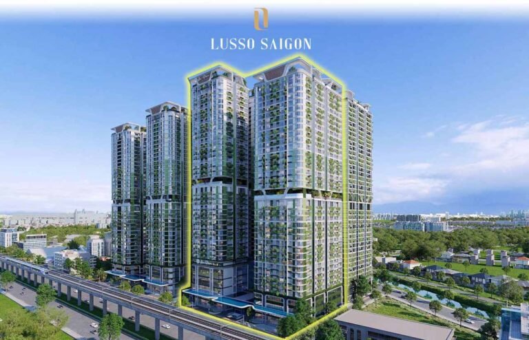 Hình phối cảnh 2 toà tháp căn hộ Lusso Saigon