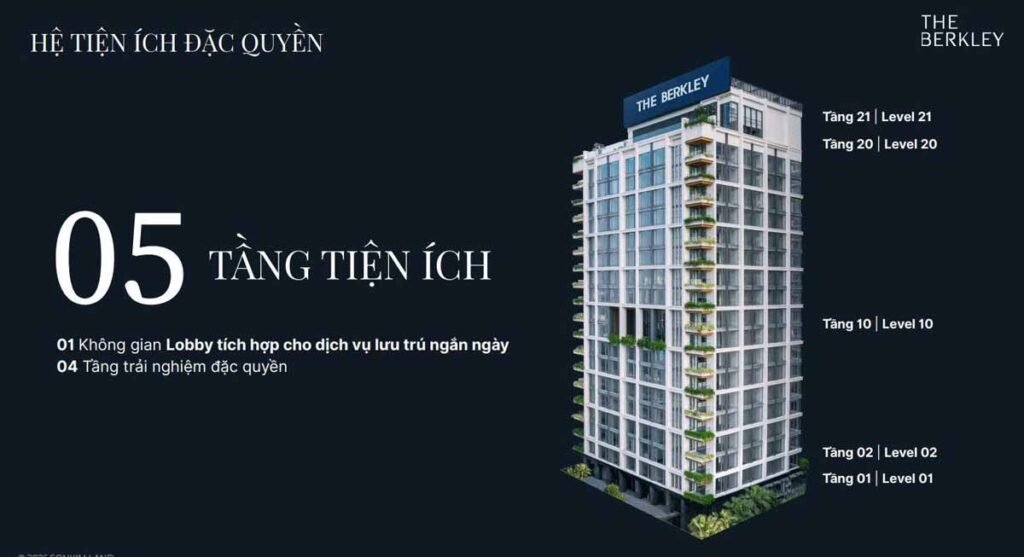 5 tầng tiện ích hoàn hảo và khép kín