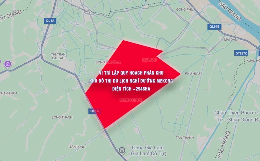 Bản đồ vị trí dự án Vinhomes Cần Thơ