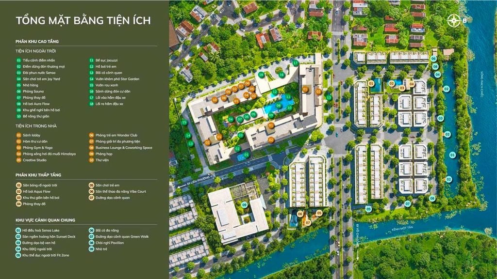 Imperia Sensa Park Thủ Đức: Giá bán, Mặt bằng & Pháp lý 2026 5 Mặt bằng tiện ích khu dân cư Imperia Sensa Park