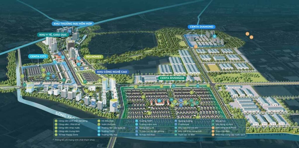 Phối cảnh tổng thể dự án Centa Riverside