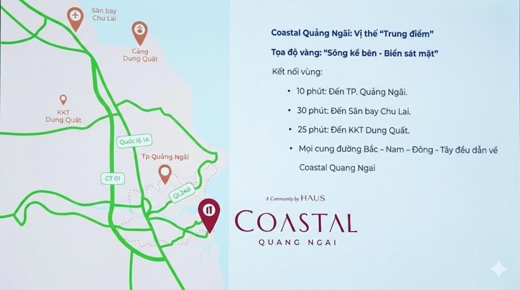 Vị trí dự án khu đô thị sinh thái Haus Quảng Ngãi