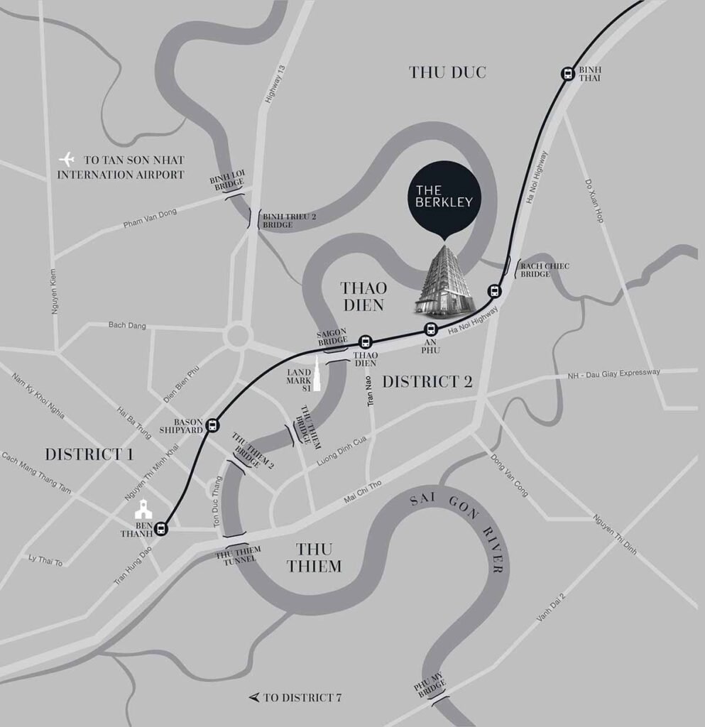 Bản đồ vị trí của The Berkley Thảo Điền