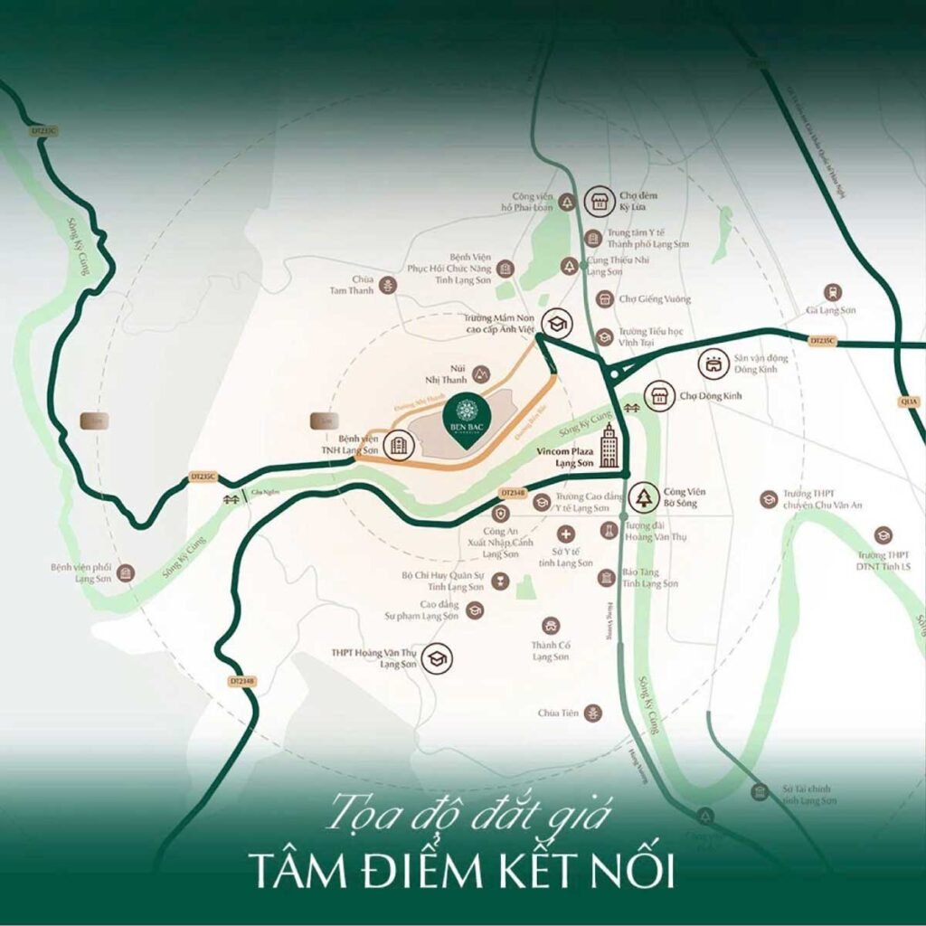 Bản đồ vị trí dự án Bến Bắc Riverside Lạng Sơn