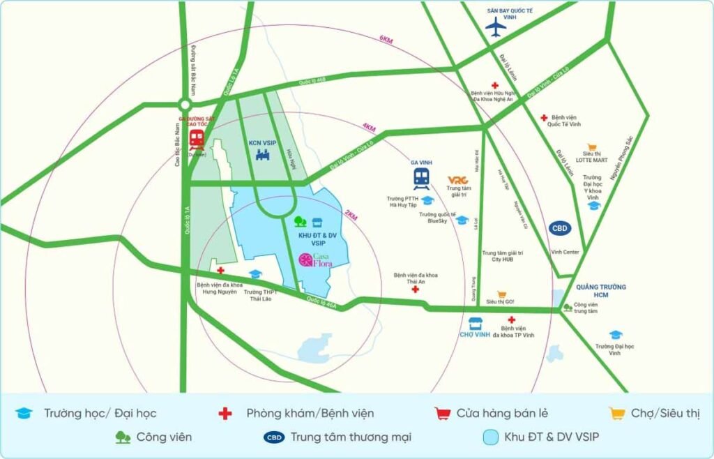 Bản đồ vị trí dự án Vsip Nghệ An