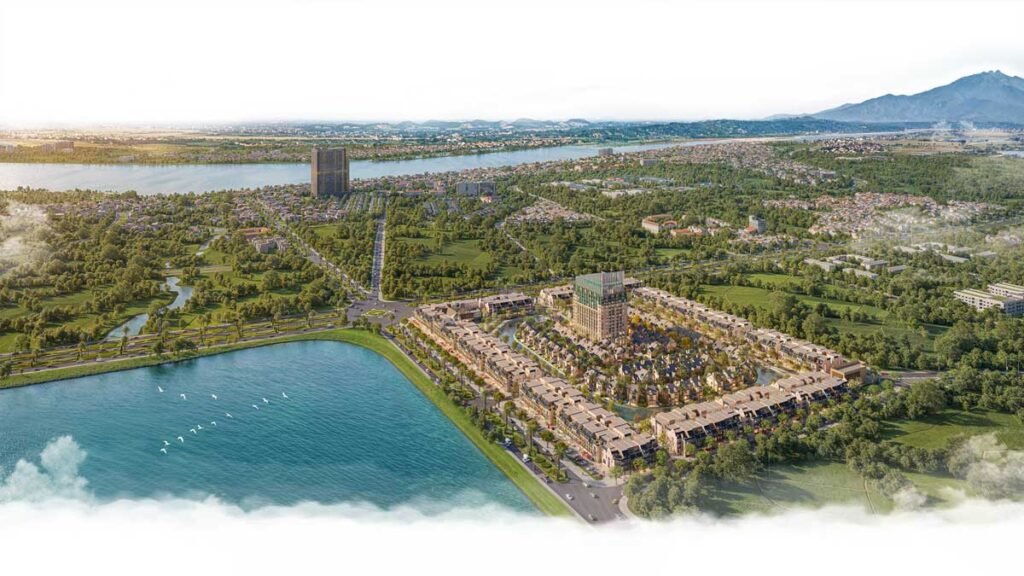 Hình phối cảnh dự án Làng Thuỵ Sỹ Khoáng Nóng Swiss Eden Phú Thọ