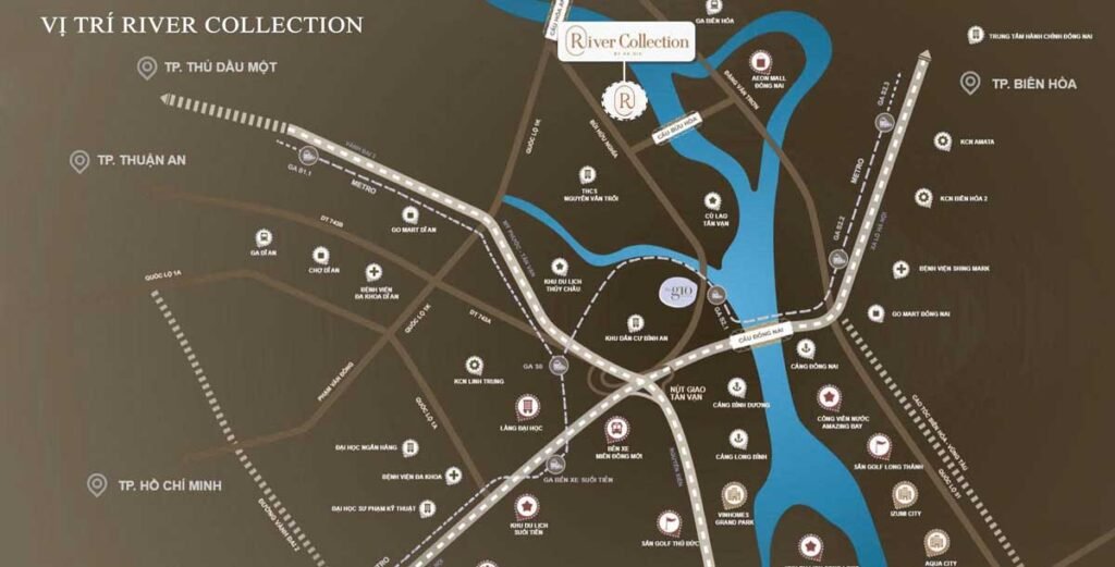 Bản đồ vị trí dự án River Collection Đồng Nai