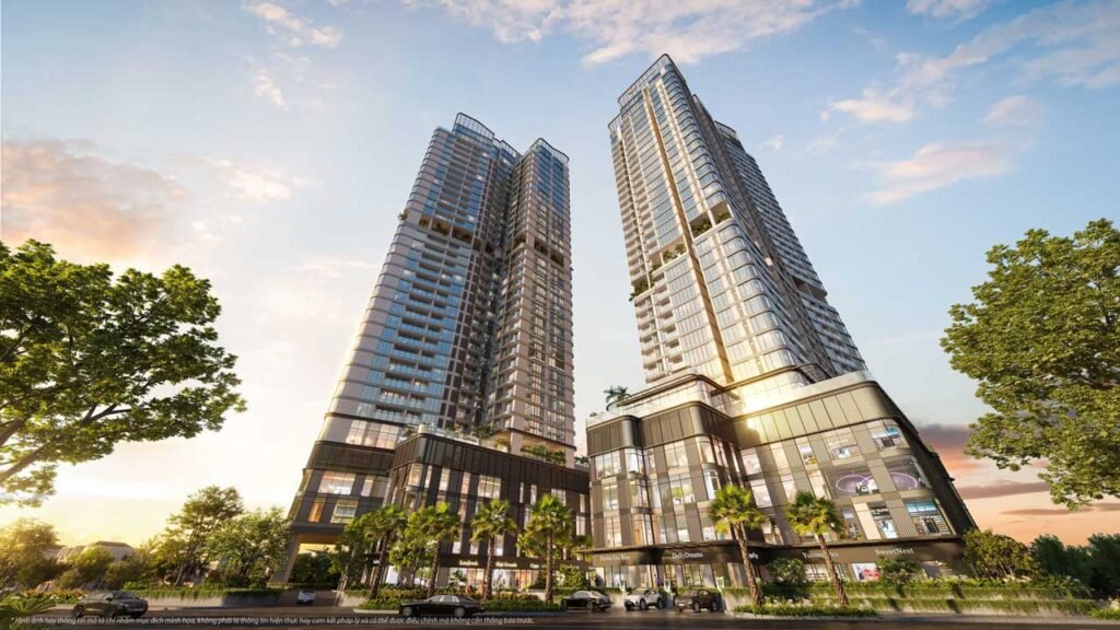 Hình cận cảnh 2 toà tháp căn hộ Vlasta Premier
