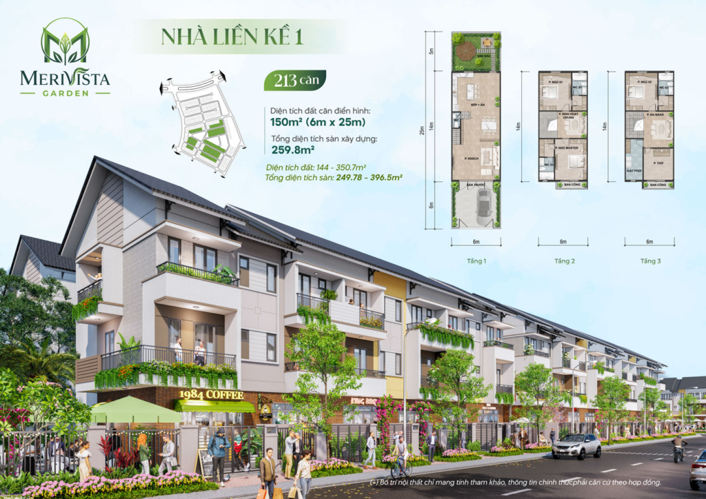 Mẫu Nhà phố Merivista phân khu Merivista Garden