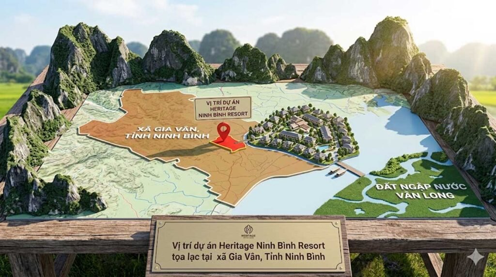 Bản đồ vị trí dự án Heritage Ninh Bình Resort