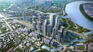Hình phối cảnh dự án The Megapolis Thủ Thiêm trên đường Mai Chí Thọ của Sonkim Land