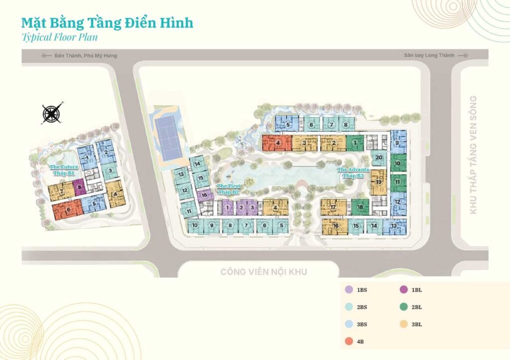 Gladia Heights Có Nên Mua Không? Đánh Giá Toàn Diện 2026 3 Mặt bằng căn hộ Gladia Height tầng điển hình