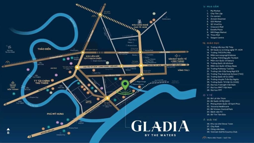 Gladia Heights Có Nên Mua Không? Đánh Giá Toàn Diện 2026 2 Bản đồ vị trí căn hộ Gladia Heights