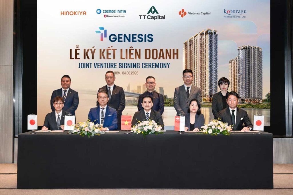 TT Genesis Nhà Bè: Giá bán, vị trí, tiện ích và tiến độ mới nhất 2026 4 Chủ đầu tư dự án TT Genesis là liên doanh của TT Capital, Cosmos Initia, Hinokiya Group, Koterasu Group và Vietmax Capital