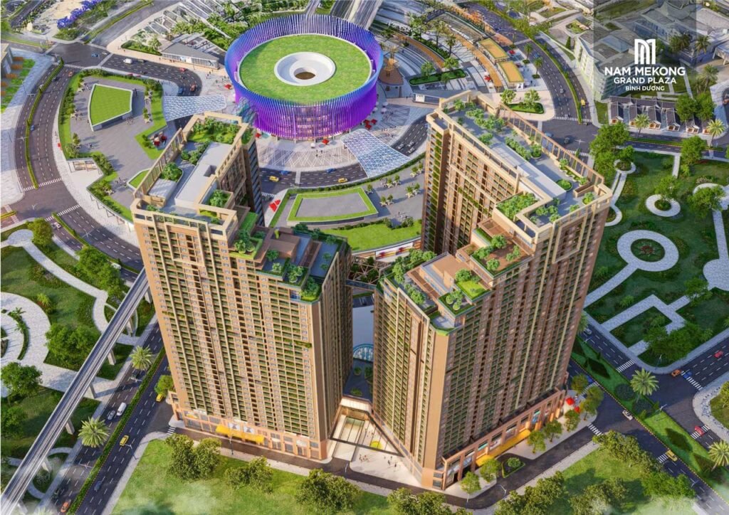 Hình phối cảnh dự án Nam Mekong Grand Plaza Bình Dương