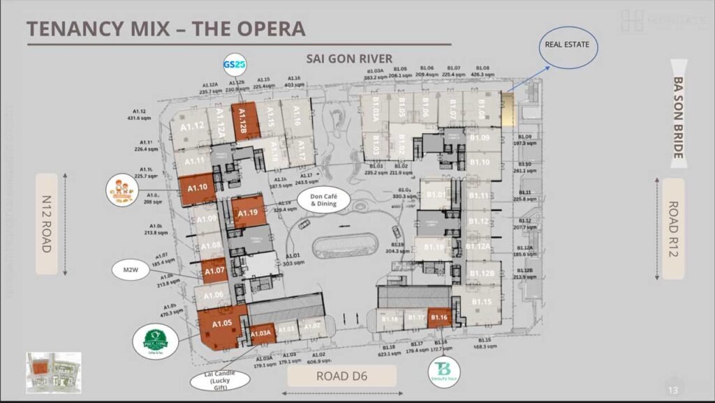 Mặt bằng shophouse The Opera Thủ Thiêm đã thuê và đang chào cho thuê