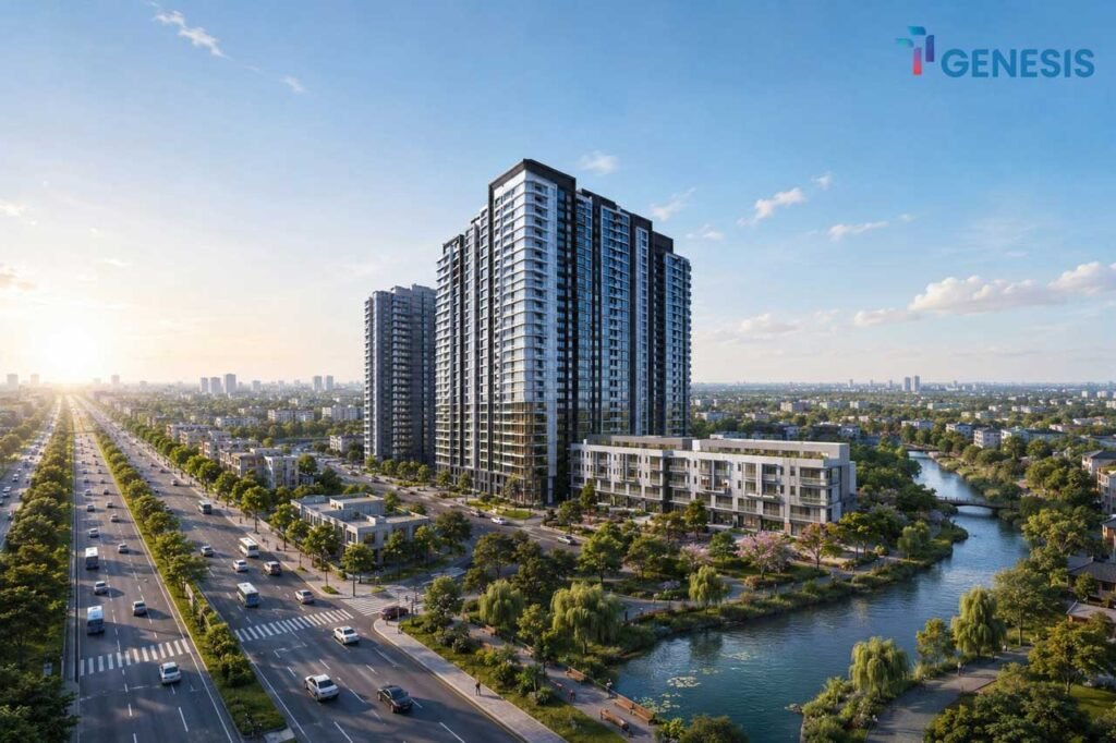 TT Genesis Nhà Bè: Giá bán, vị trí, tiện ích và tiến độ mới nhất 2026 1 Hình phối cảnh dự án căn hộ TT Genesis