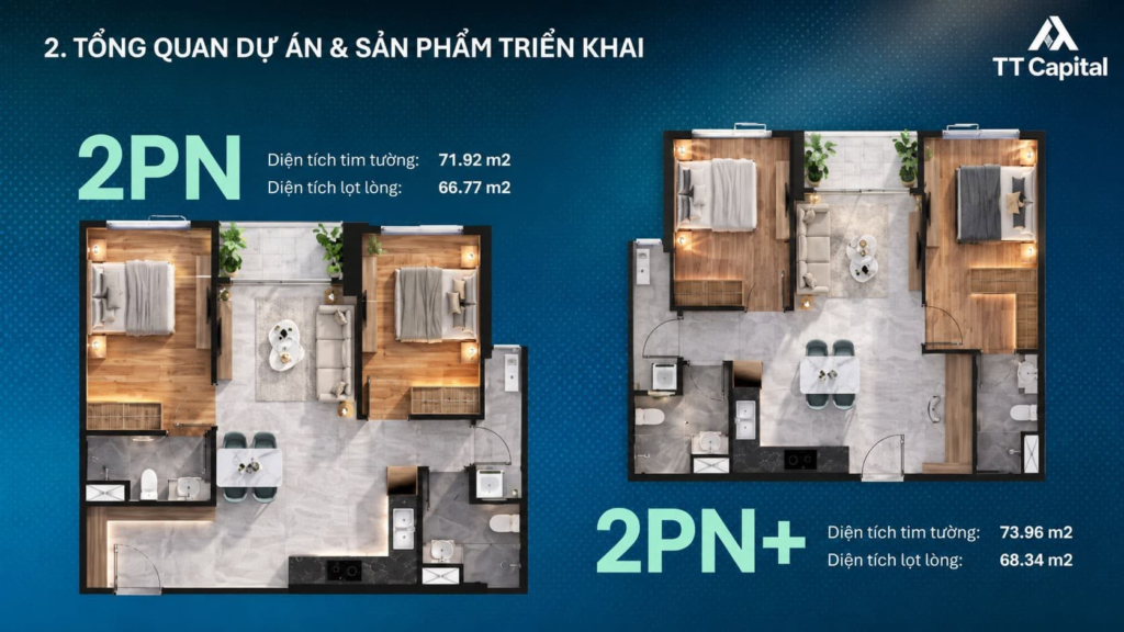 TT Genesis Nhà Bè: Giá bán, vị trí, tiện ích và tiến độ mới nhất 2026 7 Căn hộ TT Genesis 2 phòng ngủ