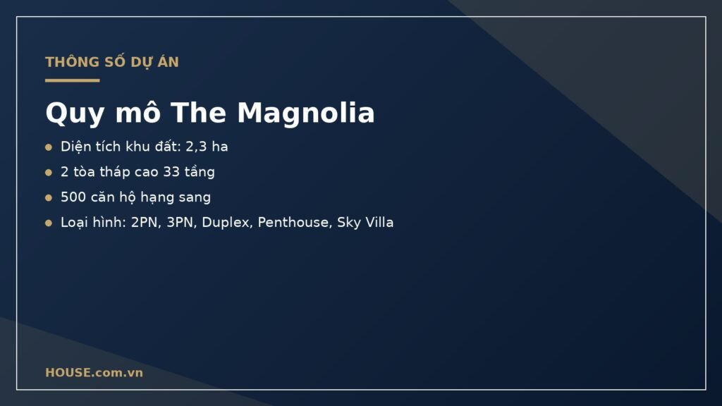Thông số quy mô dự án The Magnolia Private Residences