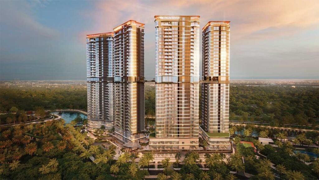 Căn Hộ Palm River – Phân Khu Hạng Sang Giữa Lòng Palm City | Giá Dự Kiến 168 Triệu/m² 8 Cảnh quan kiến trúc căn hộ Palm River