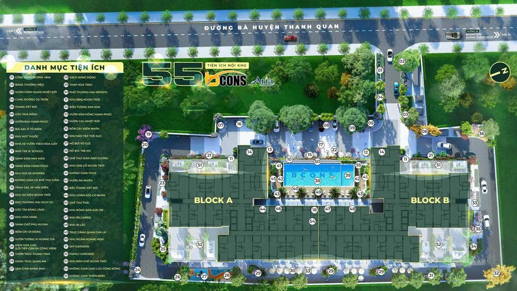Danh mục tiện ích Bcons Aria