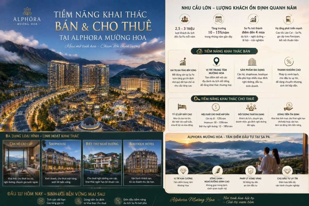 Đầu tư mua và cho thuê Alphora Mường Hoa với tiềm năng tăng giá cao