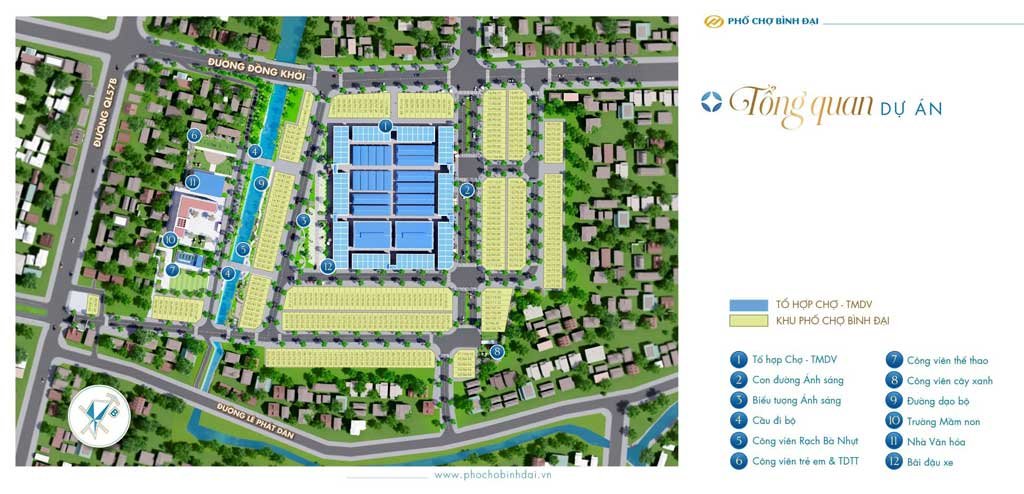 Phố Chợ Bình Đại – Nhà Phố Liền Kề Trung Tâm TP Bến Tre | Đợt 5 Chính Thức Mở Bán 6 Tổng quan dự án Phố Chợ Bình Đại