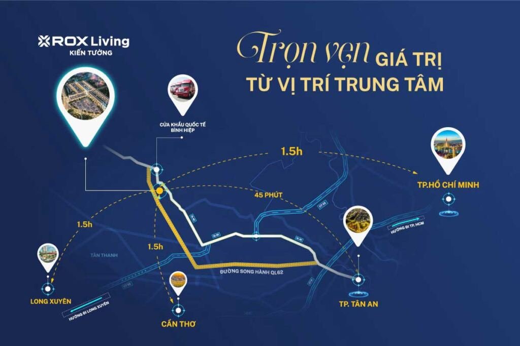 Trọn vẹn giá trị từ vị trí trung tâm của ROX Living Kiến Tường Tây Ninh