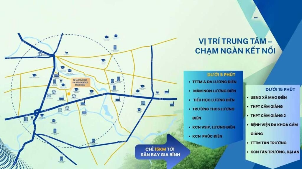 Vị trí dự án SK Residences Mao Điền