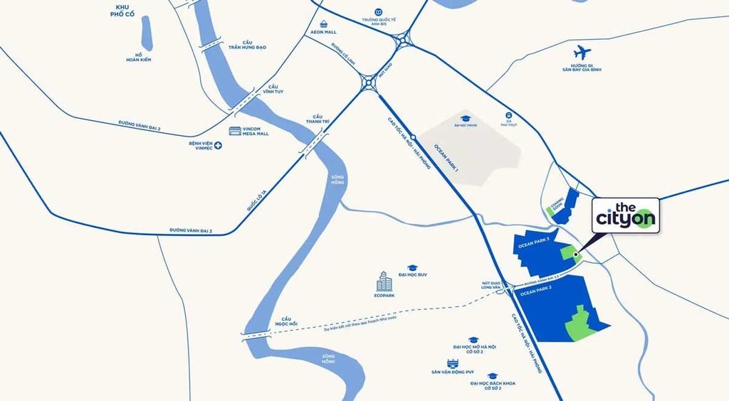 Vị trí căn hộ The CityOn Ocean Park 3