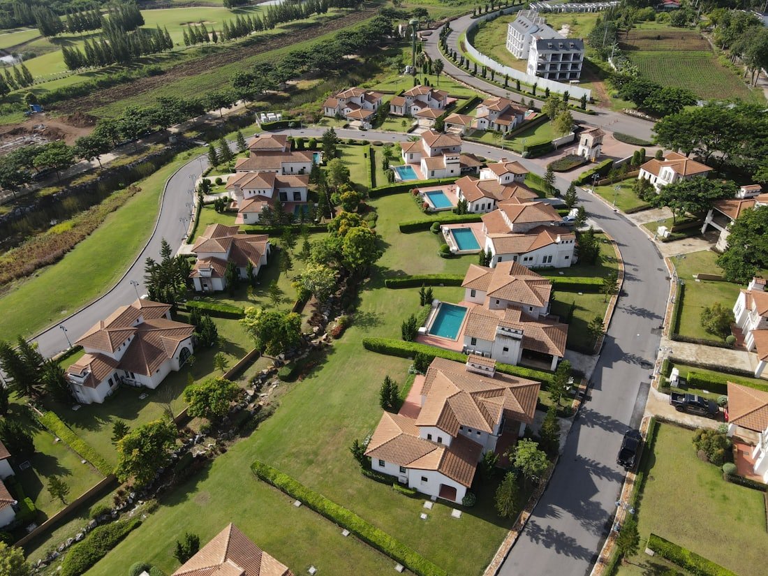 Vinhomes Wonder City Đan Phượng khu biệt thự nhà liền kề nhìn từ trên cao